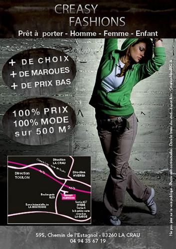 Crazy Fashion , habillement - logo, affiches, enseignes, flyers, catalogues